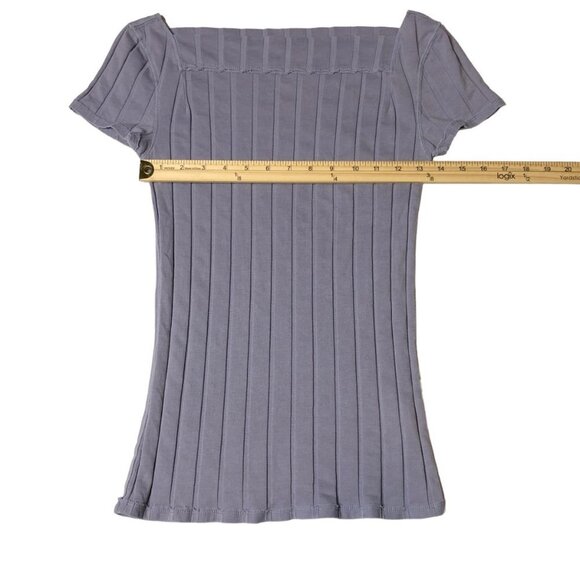 Free People We the Free Ahoy Ribbed T-Shirt in Valley Lilac Size Small‎ - Picture 6 of 7